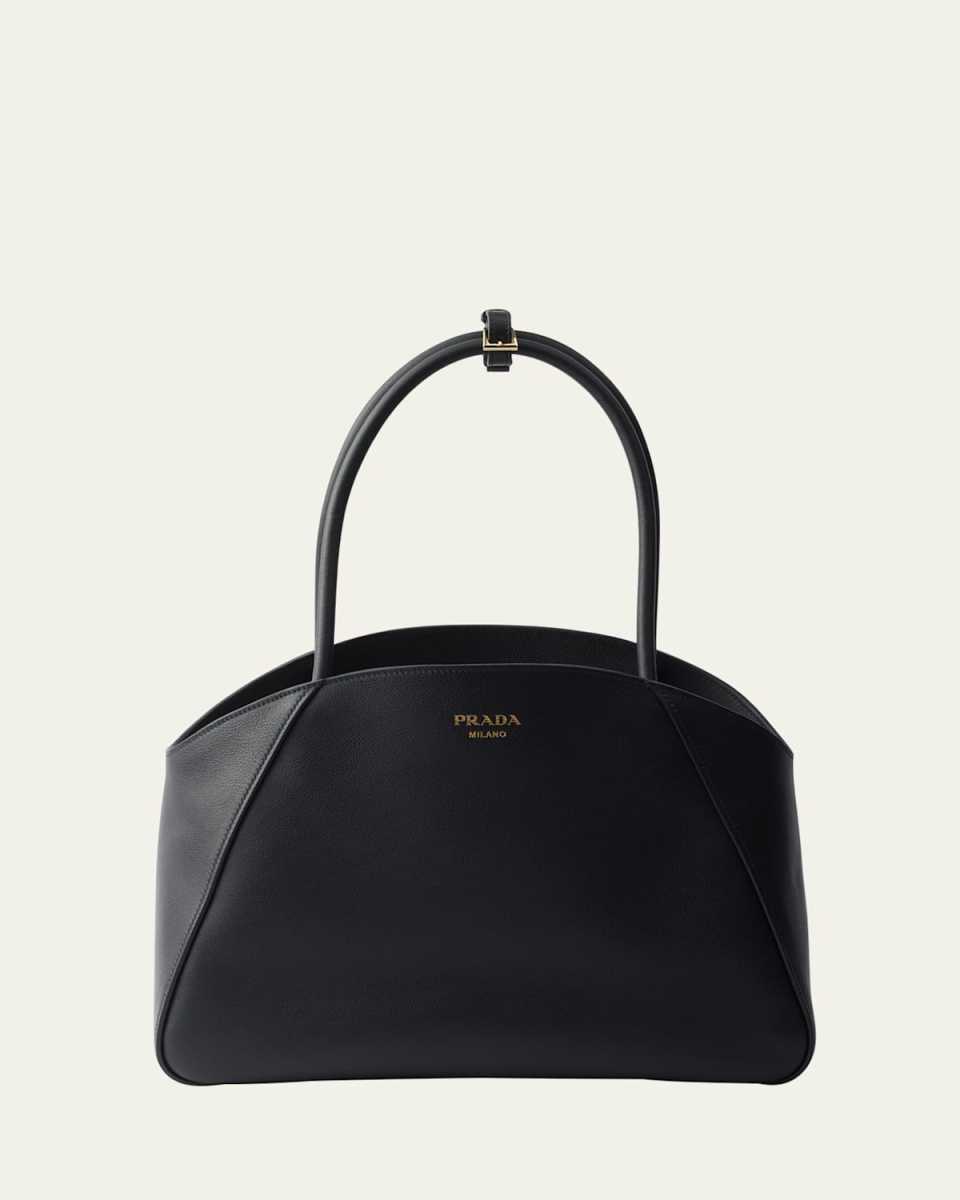 Large Soft Grain Leather Shoulder Bag